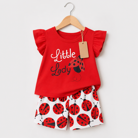 Little Lady Ladybug Girls Set (3mths-6yrs)