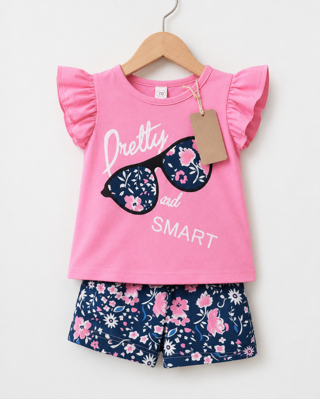 Pretty Smart Pink Top &  Shorts Set (3mths-6yrs)