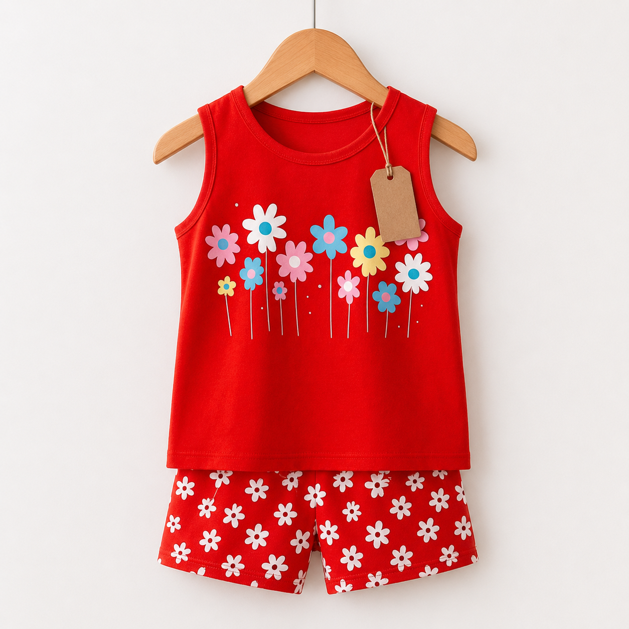 Red Flower Girls Summer Set (3mths-6yrs)