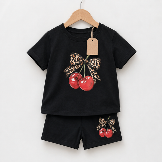 Cute Cat black Kids Outfit (3mths-6yrs)