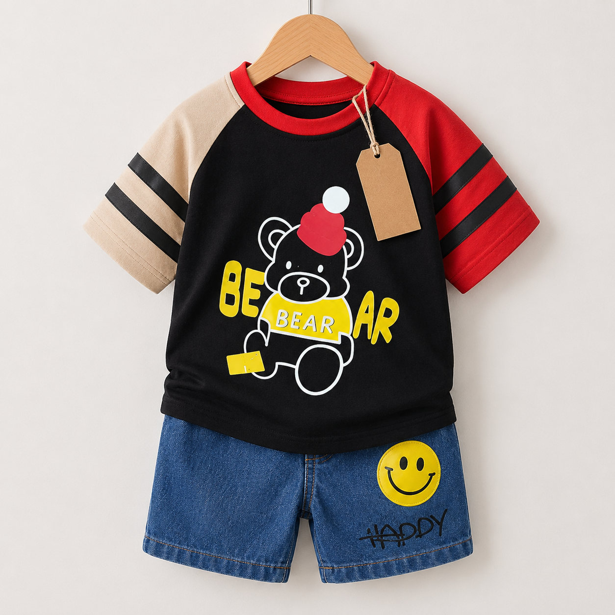 Bear Smile Denim Kids Outfit (1yrs-6yrs)