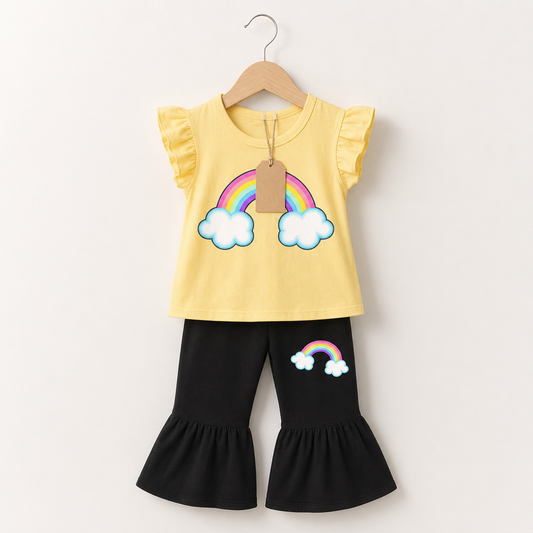Baby & Kids Printed T-shirt & long Pant  Set (1yrs-7yrs)