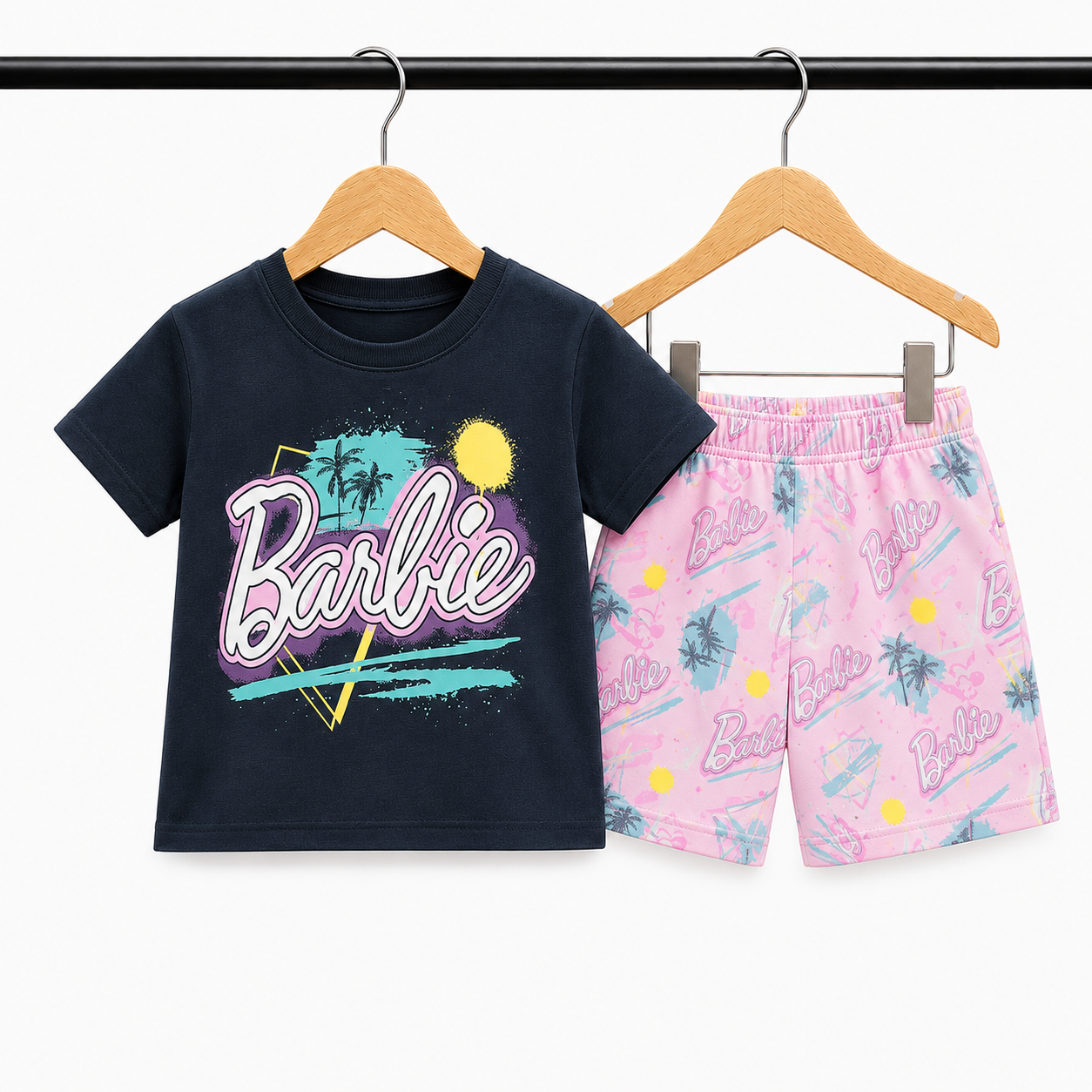 Baby & Kids 2pcs  Printed T-shirt Set (3mths-7yrs)