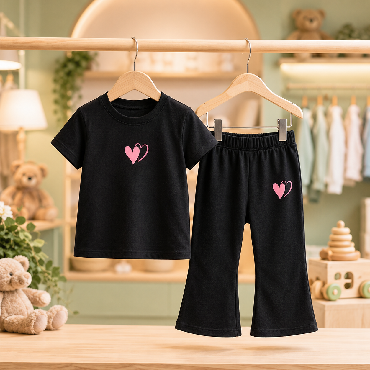 Baby & Kids 2pcs Printed T-shirt & Full Pant (3m-12yrs)