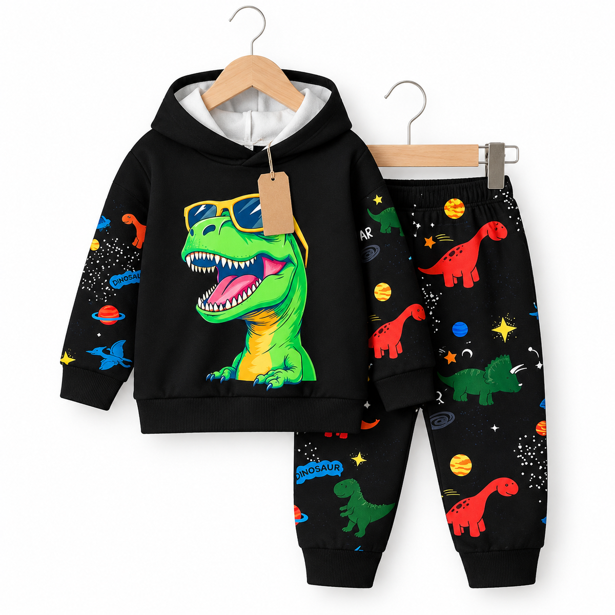 Dinosaur Space Kids’ Hoodie Set  (3M-8yrs)