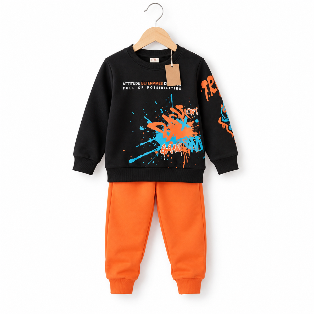 Children’s Graffiti Sweatshirt and Joggers (3M-8yrs)