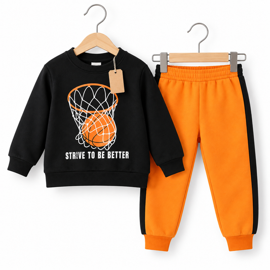 Kids’ Basketball Sweatshirt and Joggers Set (3M-8yrs) (Copy)