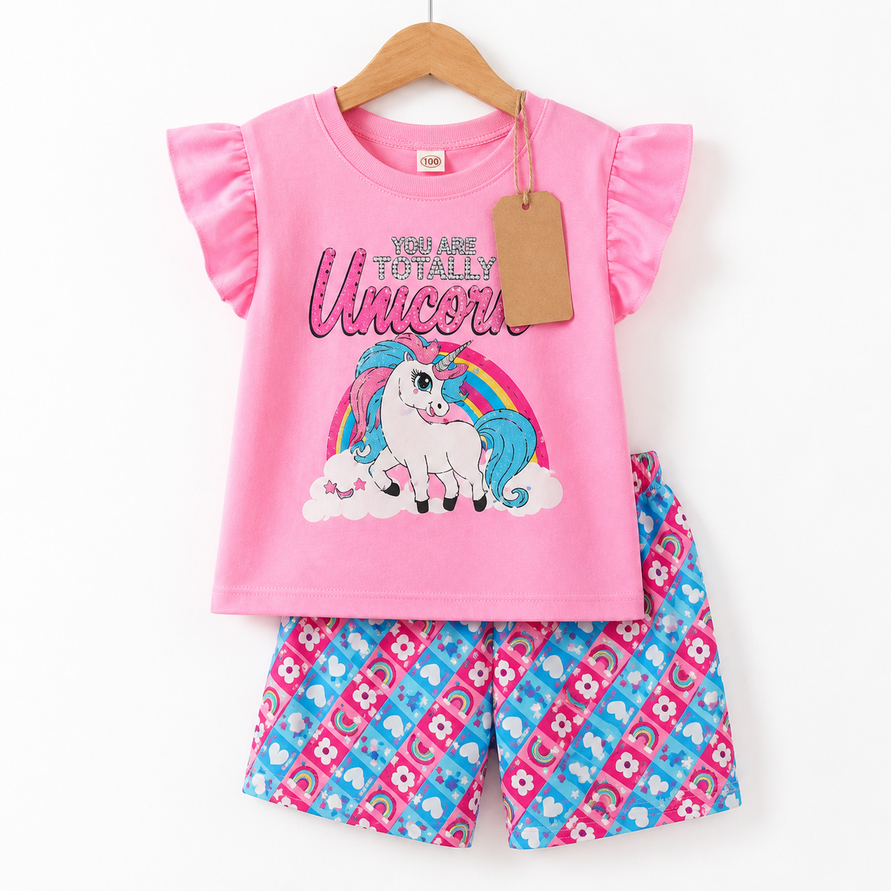 Unicorn Pink Girls T-Shirt & Pant Set(3mths-7yrs)