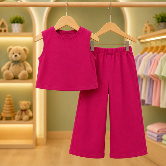 "Girls Top sleeveless &'Pants Set (2yrs-12yrs)