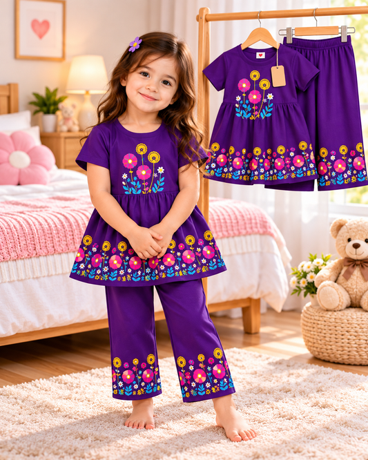 🌸 SL BABY DRESS – Floral Kids Dress Set (1yrs -12yrs)