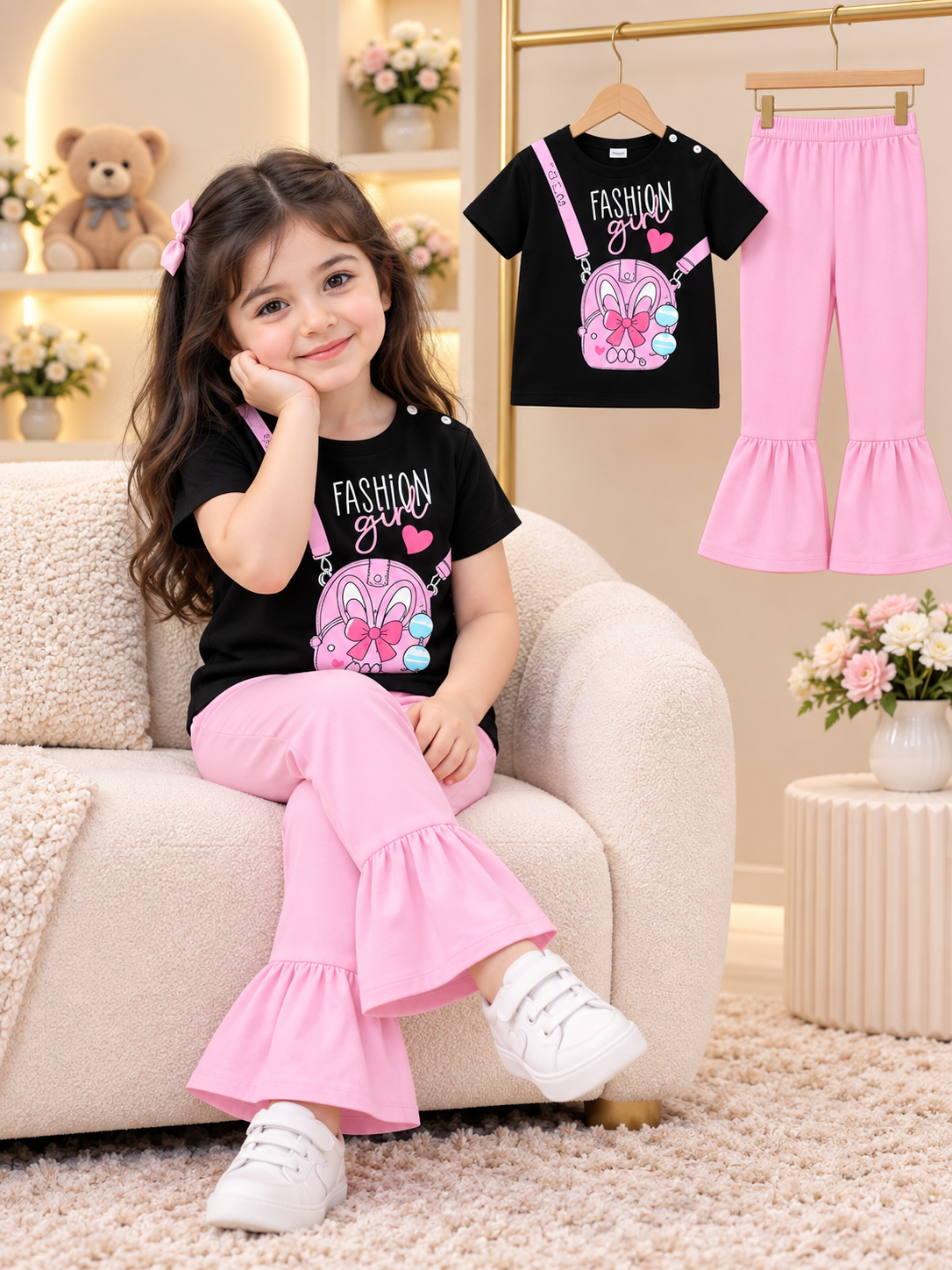Girls’ Fashion Girl 2-Piece Set(3mths-12yrs)