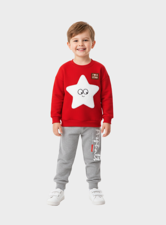 Baby & Kids Winter Printed Joggers & Sweatshirt Set (3M-8yrs)