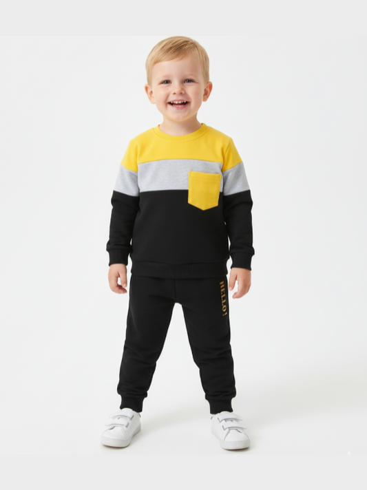 Baby & Kids Winter Printed Joggers & Sweatshirt Set (3M-8yrs)