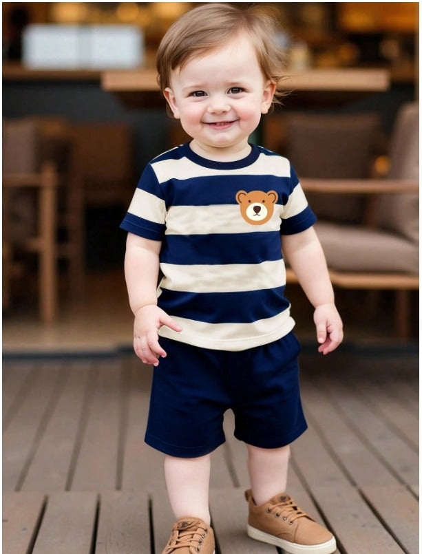Baby & Kids 2pcs  Printed T-shirt Set (3mths-7yrs)