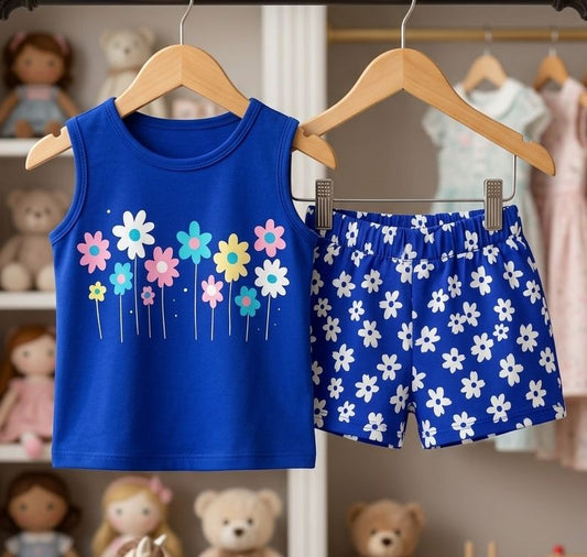 Baby & Kids  Printed Sleeveless T-shirt & Pant Set(3mths-6yrs)