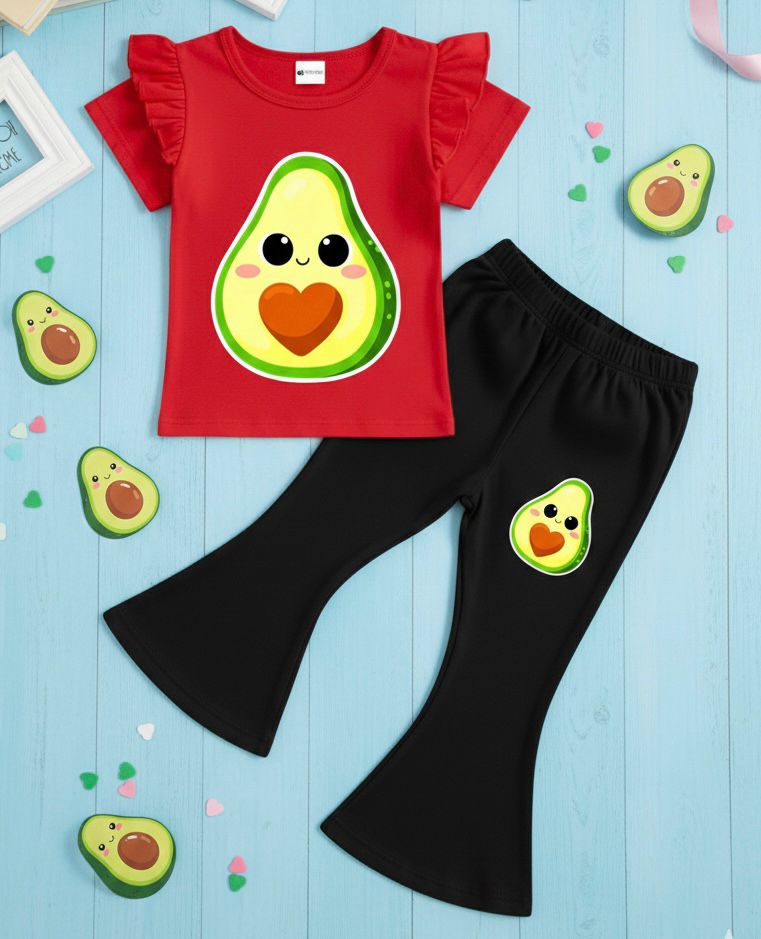 The "A-vo-cado" Love Set! 🥑T-shirt & long Pant  Set (1yrs-7yrs)