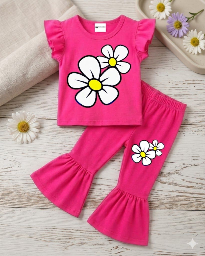 Baby & Kids Printed T-shirt & long Pant  Set (1yrs-7yrs)