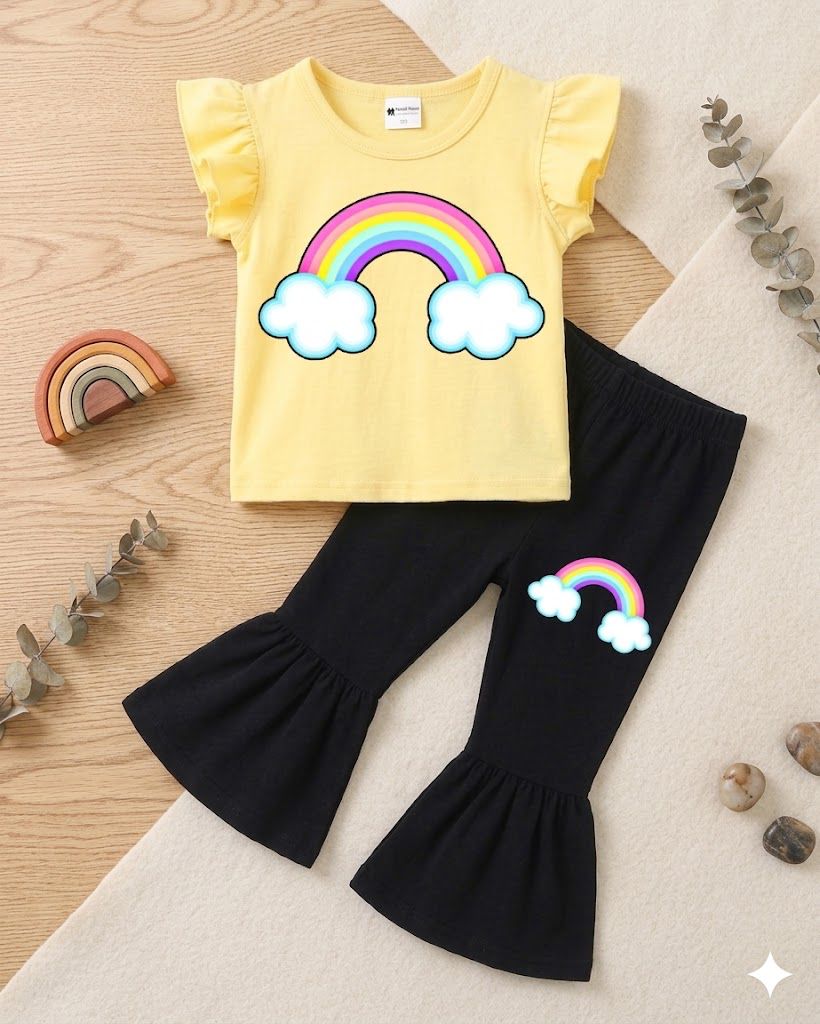 Baby & Kids Printed T-shirt & long Pant  Set (1yrs-7yrs)