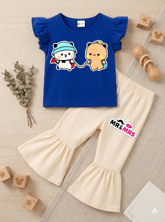 Baby & Kids Printed T-shirt & long Pant  Set (1yrs-7yrs)