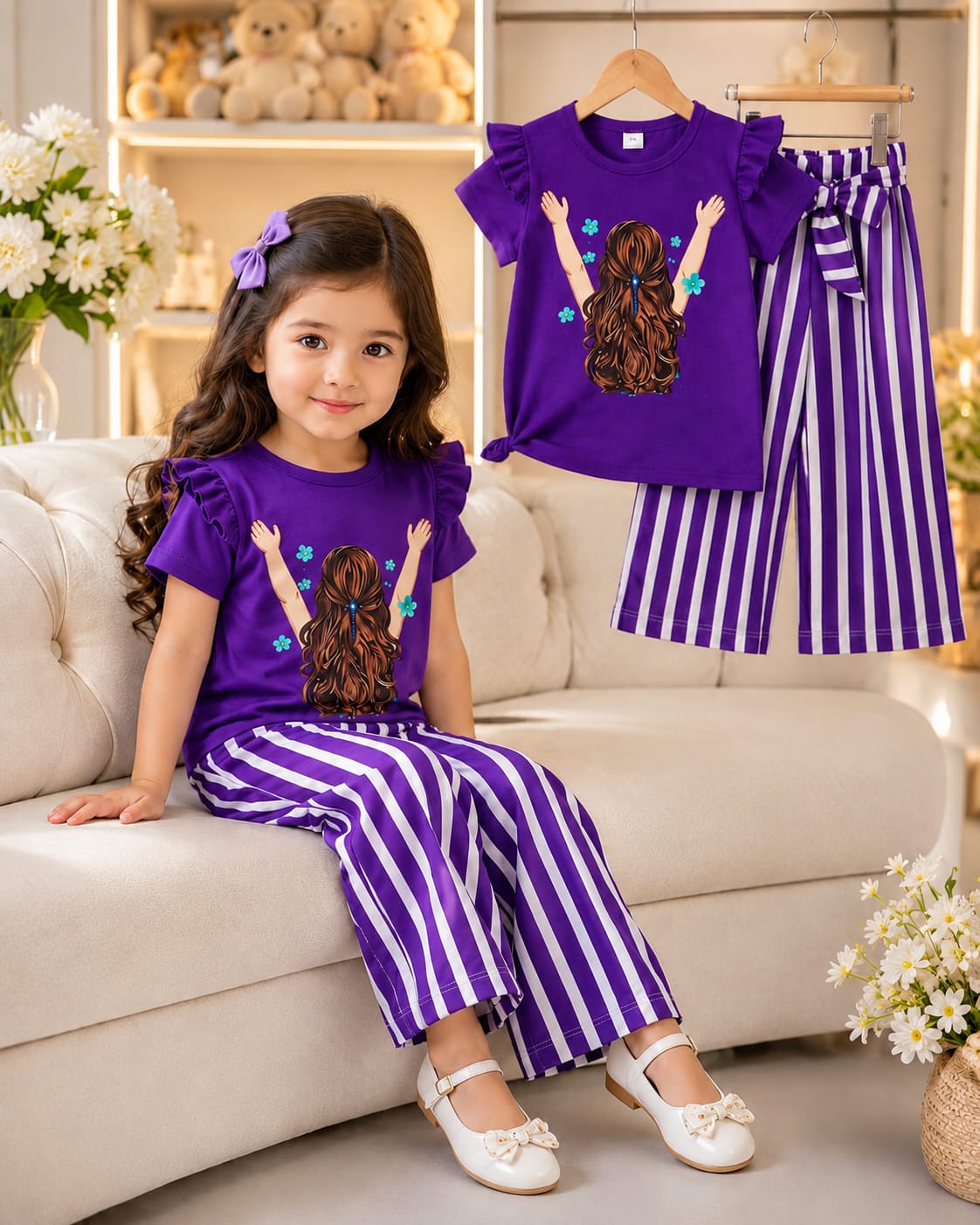 Girls Premium 2-Piece Cotton Dress Set (2yrs -12yrs)