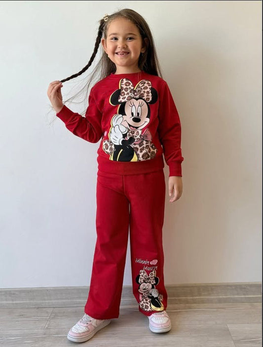 Baby & Kids Winter Printed Joggers & Sweetshrit Set (1yrs-12yrs)