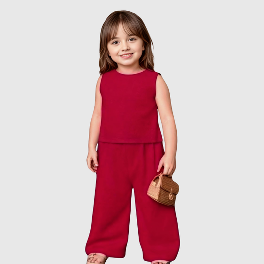 "Girls Top sleeveless &'Pants Set (2yrs-12yrs)