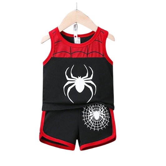 Baby & Kids  Printed Sleeveless T-shirt & Pant Set(3mths-6yrs)