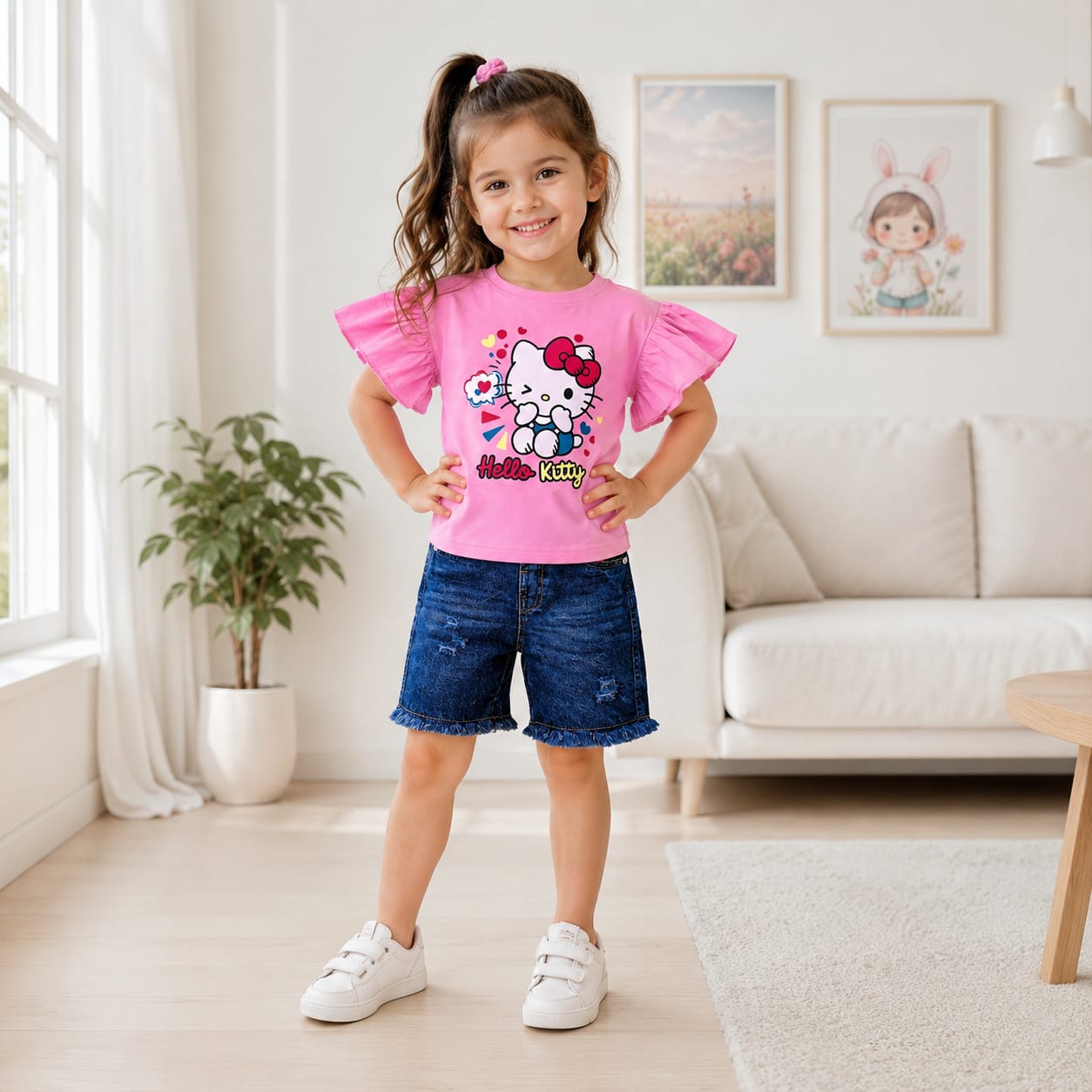 Baby & Kids  Printed T-shirt & Jeans Pant set (1yrs-7yrs)