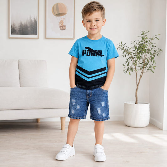 Baby & Kids  Printed T-shirt & Jeans Pant set (1yrs-7yrs)