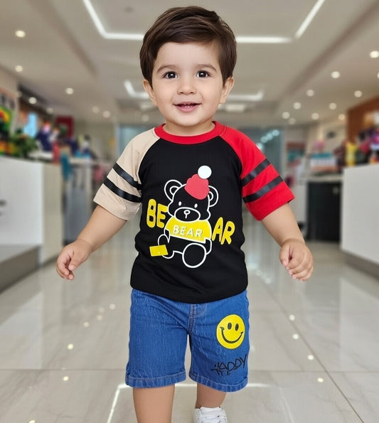 Baby & Kids 2pcs  Printed T-shirt & Jens Set (1yrs-6yrs)