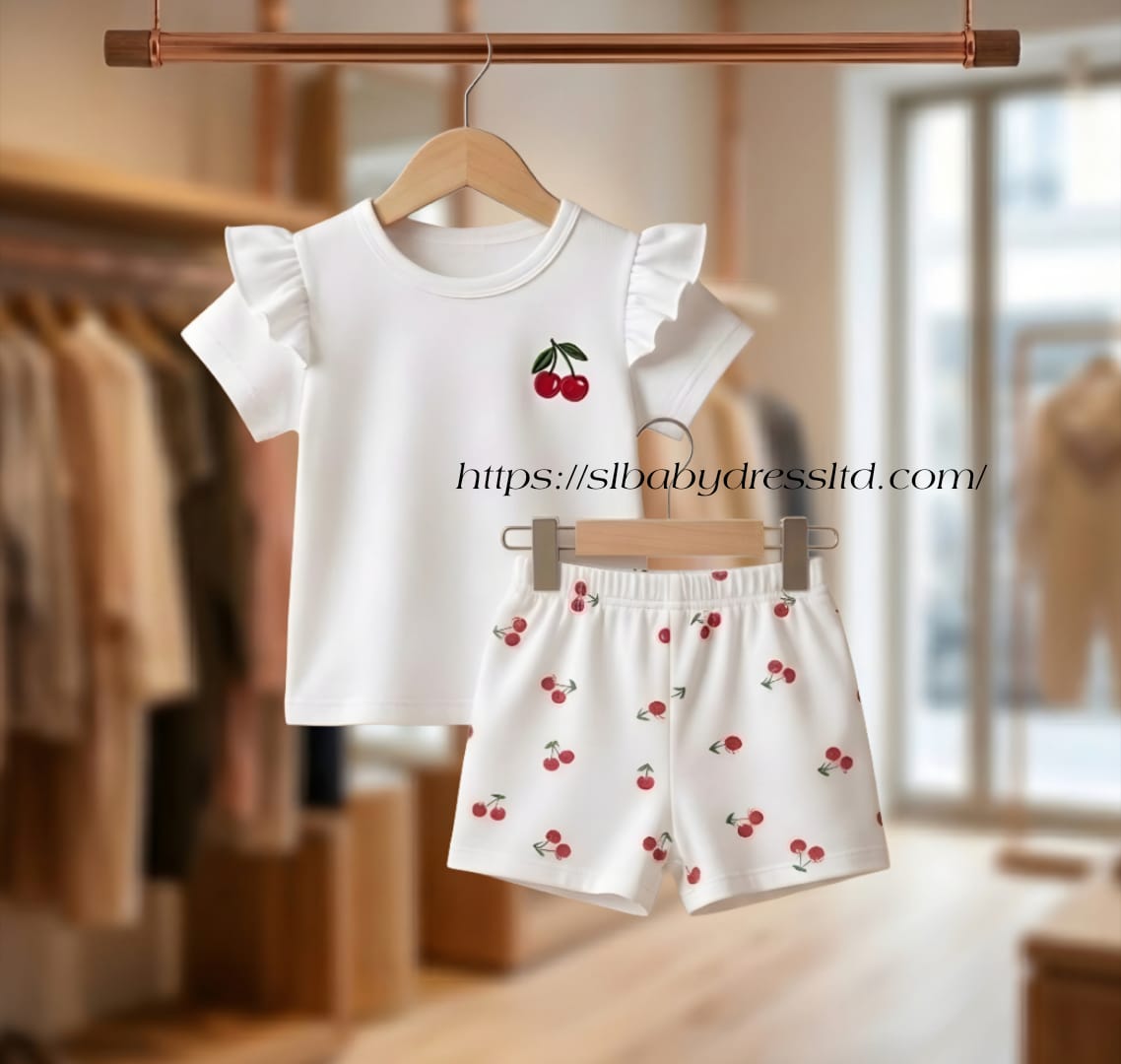 Baby & Kids 2pcs  Printed T-shirt Set {without shos}(3mths-6yrs)