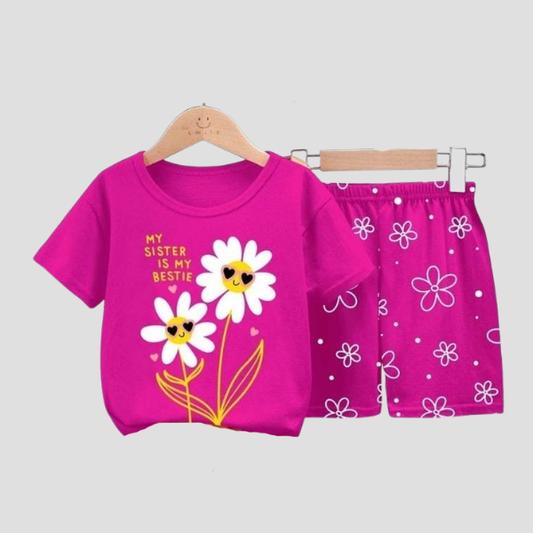 Baby & Kids 2pcs  Printed T-shirt Set (3mths-7yrs)