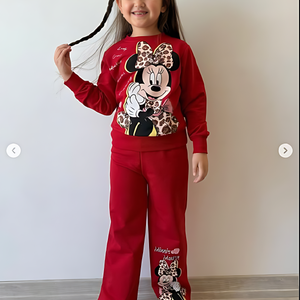 Baby & Kids Winter Printed Joggers & Sweetshrit Set (1yrs-12yrs)