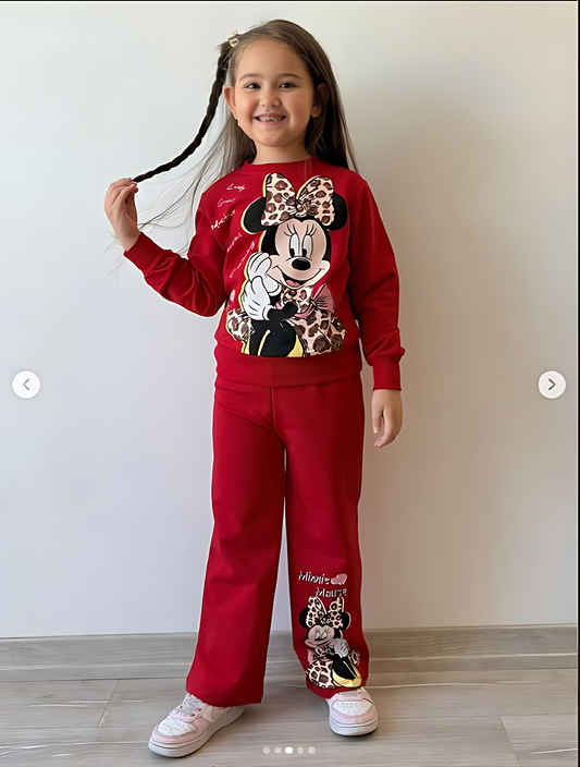 Baby & Kids Winter Printed Joggers & Sweetshrit Set (1yrs-12yrs)