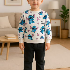 Baby & Kids Winter Printed Joggers & Sweetshrit Set (3M-8yrs)