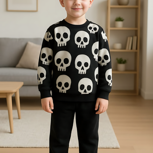 Baby & Kids Winter Printed Joggers & Sweetshrit Set (3M-8yrs) (Copy)