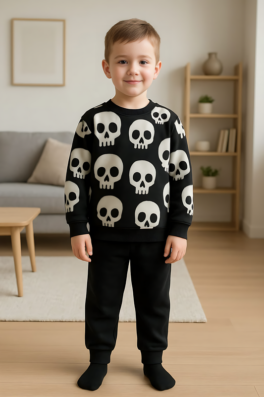 Baby & Kids Winter Printed Joggers & Sweetshrit Set (3M-8yrs) (Copy)