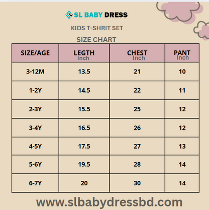 Baby & Kids 2pcs  Printed T-shirt Set (3mths-7yrs)